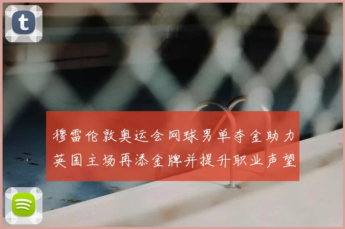 穆雷伦敦奥运会网球男单夺金助力英国主场再添金牌并提升职业声望